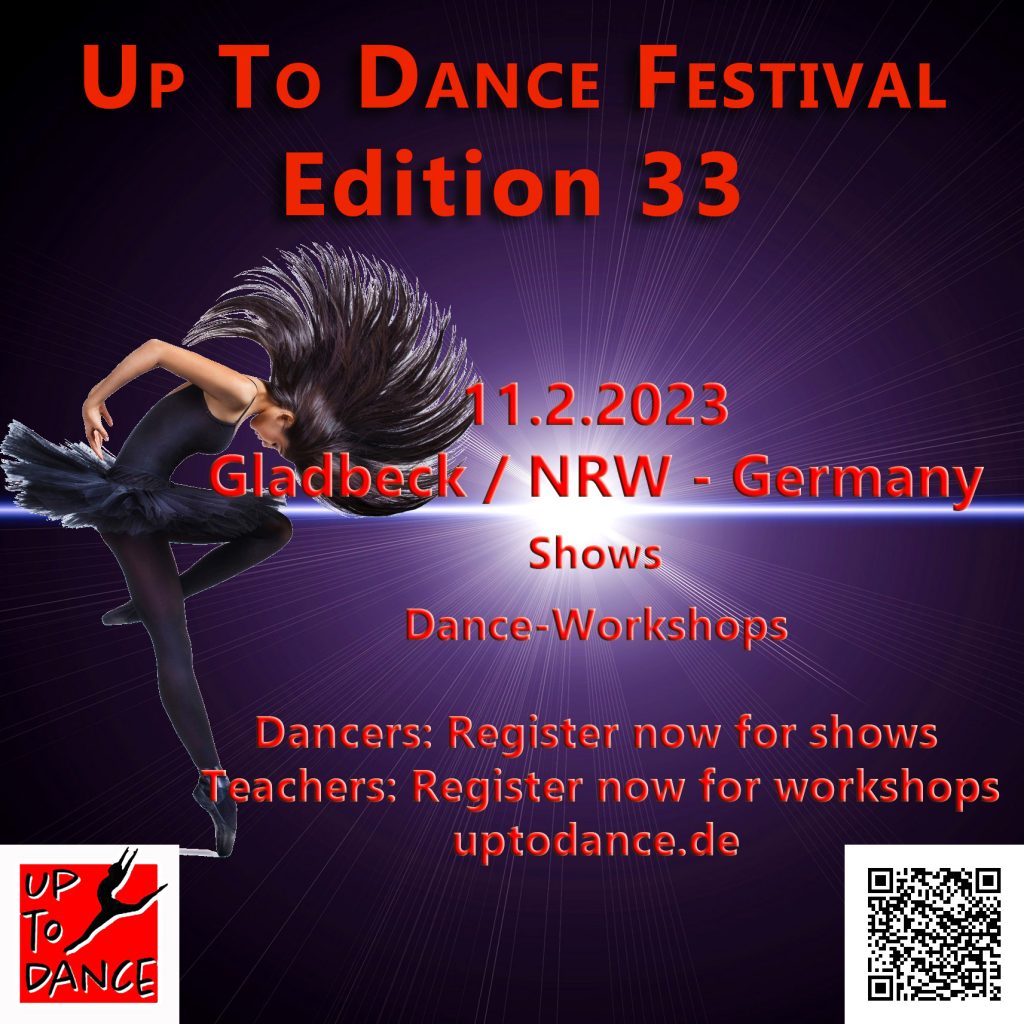 Infos zum Up To Dance Festival am 11.2.2023 in Gladbeck
