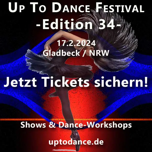 Bereitet euch vor für das Tanzspektakel des Jahres! Am 17. Februar 2024 wird die Stadthalle Gladbeck zum Schauplatz des Up To Dance Festivals, einer Veranstaltung, die alle Tanzliebhaber in ihren Bann ziehen wird.